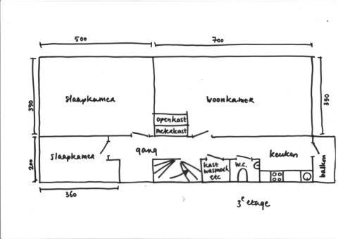 Plattegrond 3de etage